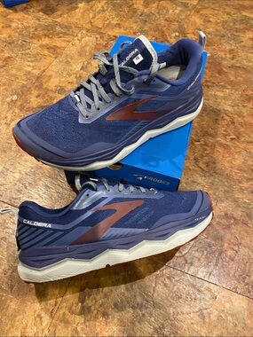 Brooks Caldera 4 Trail Running Shoes - Navy with Copper Accents